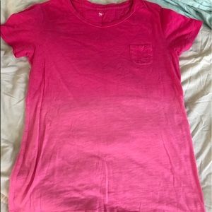 Gap Ombré pink pocket T-shirt size large